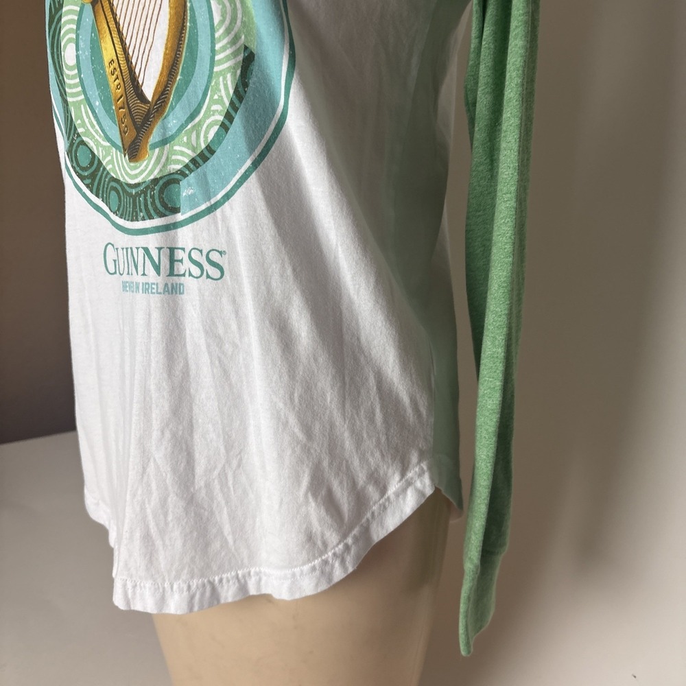 Guinness Official T-Shirt Womens Small cotton long sleeve raglan baseball tee - Picture 4 of 9